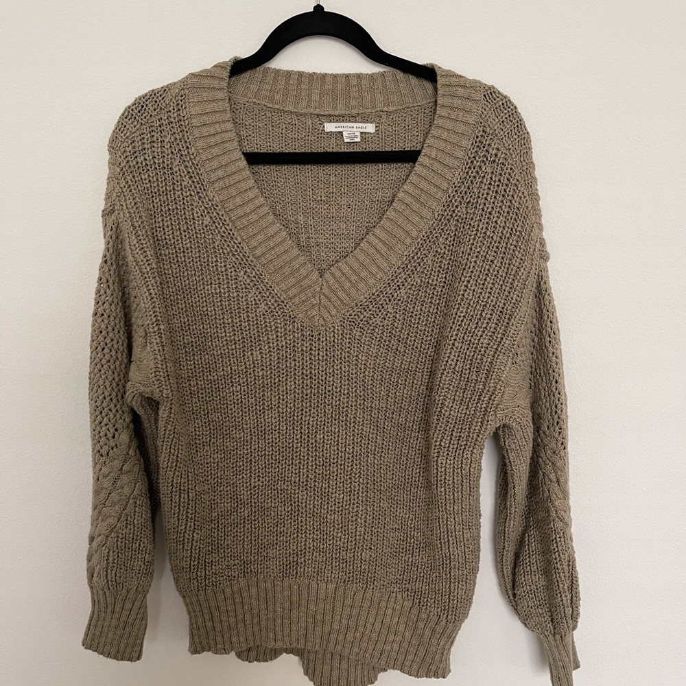 Green oversized sweater